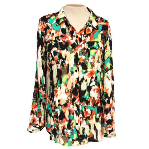 Calvin Klein Multi Colour Button Down Shirt M - Picture 2 of 5